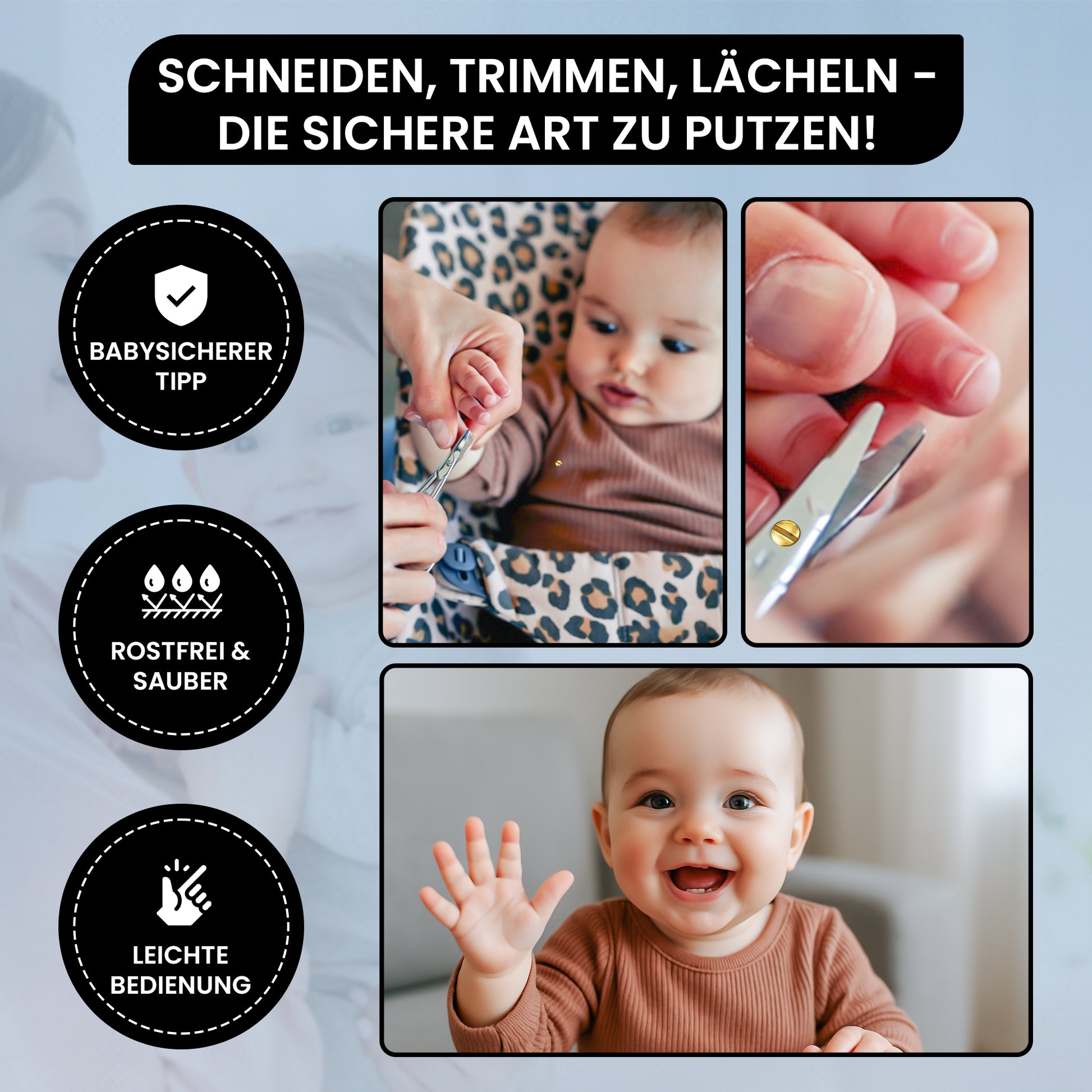 Babyschere abgerundet & verletzungssicher
