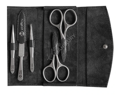 Etui Modell Manhattan L Grau - Made in Solingen