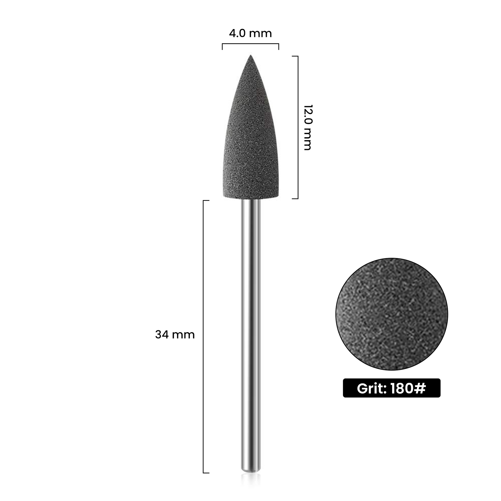 Feiner Silikon-Nagelpolierer Schwarz