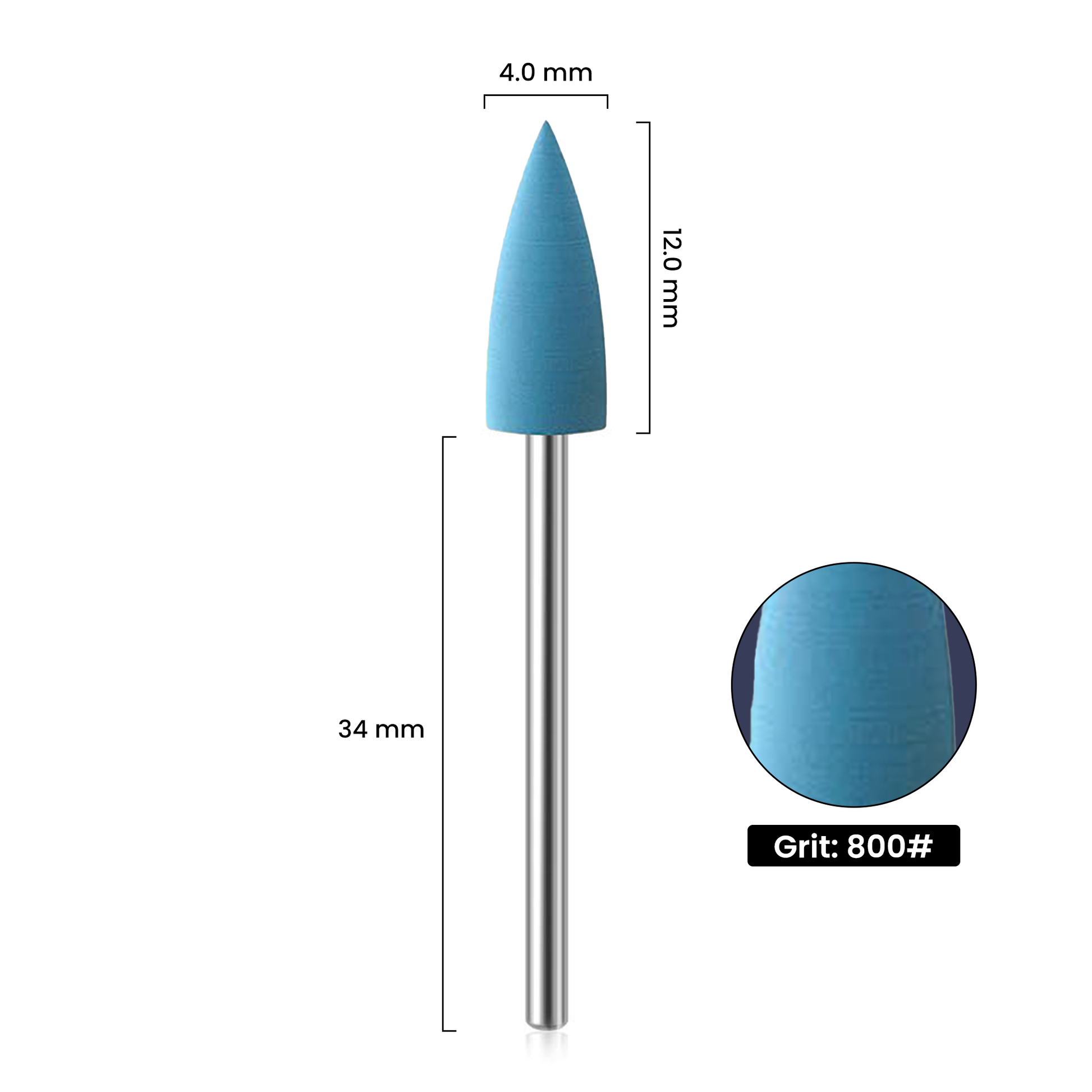 Ultrafeiner Silikon-Nagelpolierer Blau