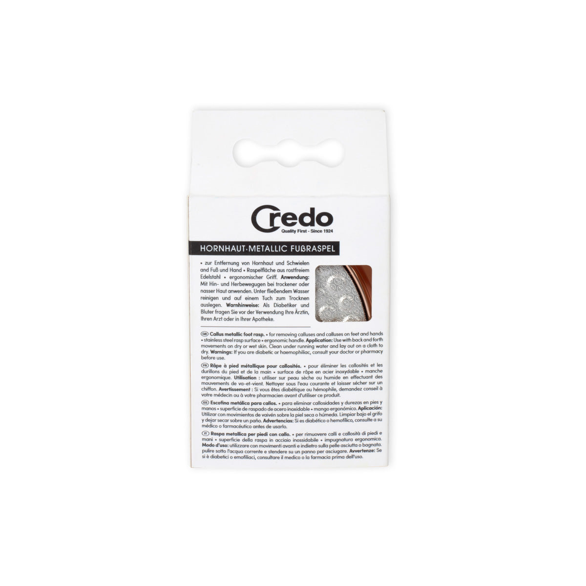 Credo Hornhaut Metallic Fussraspel - Rose