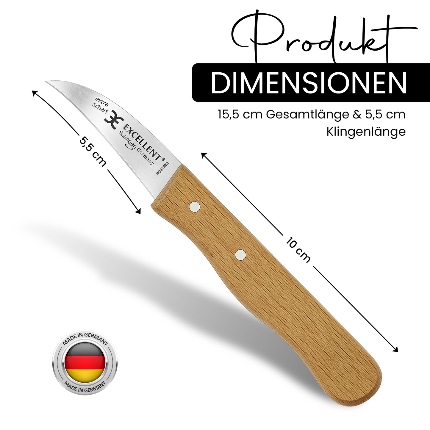 Solinger Küchenmesser - gebogene Schneide