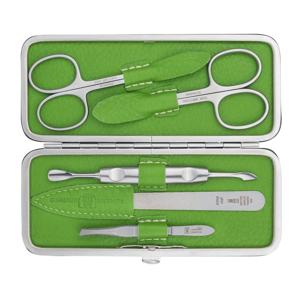 DREITURM 5-teiliges Maniküre-Etui – Qualität aus Solingen - Modell Apfel - grün