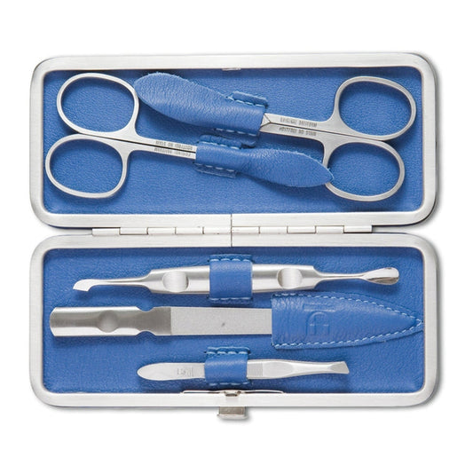 DREITURM 5-teiliges Maniküre-Etui – Qualität aus Solingen - Modell Kobalt - dunkelblau