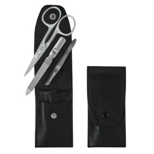 DREITURM Maniküre Etui 4" – Nagelschere Set & Premium MANUFAKT Edition | Solingen Lederetui