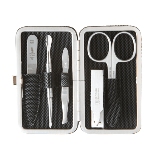 DREITURM Maniküre-Etuis – Maniküre Etui Made in Solingen - 5-teilig - Modell BLACK TEX