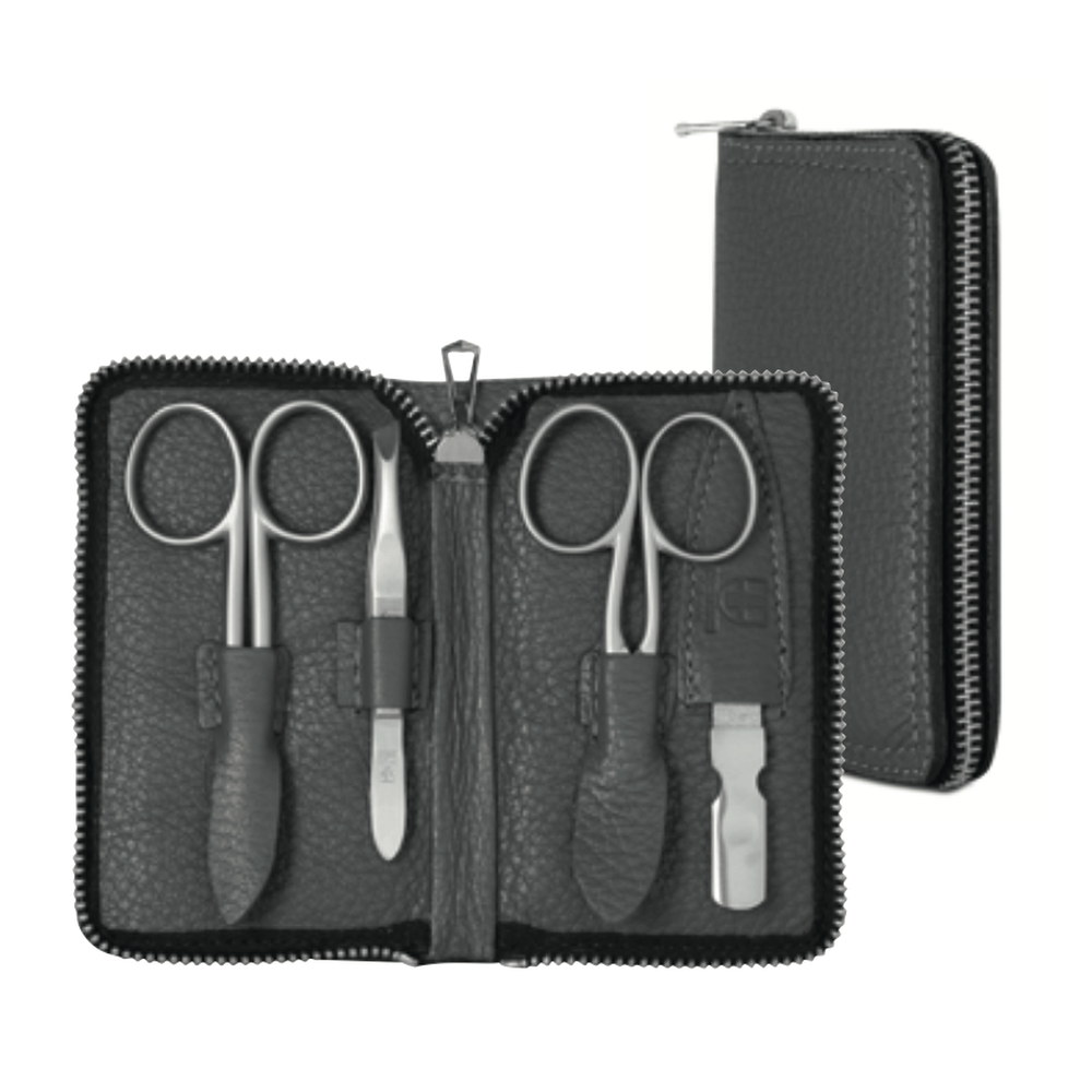 DREITURM Reißverschlussetui klein – Maniküre Set mit 2 Scheren & Pinzette | Solingen Qualität