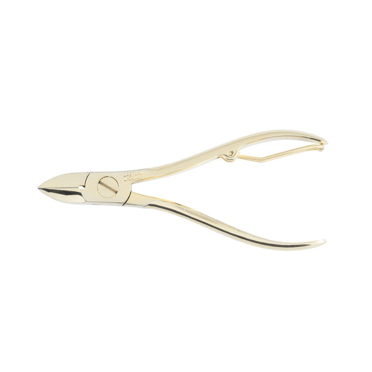 Dreiturm Nagelzange vergoldet 10 cm
