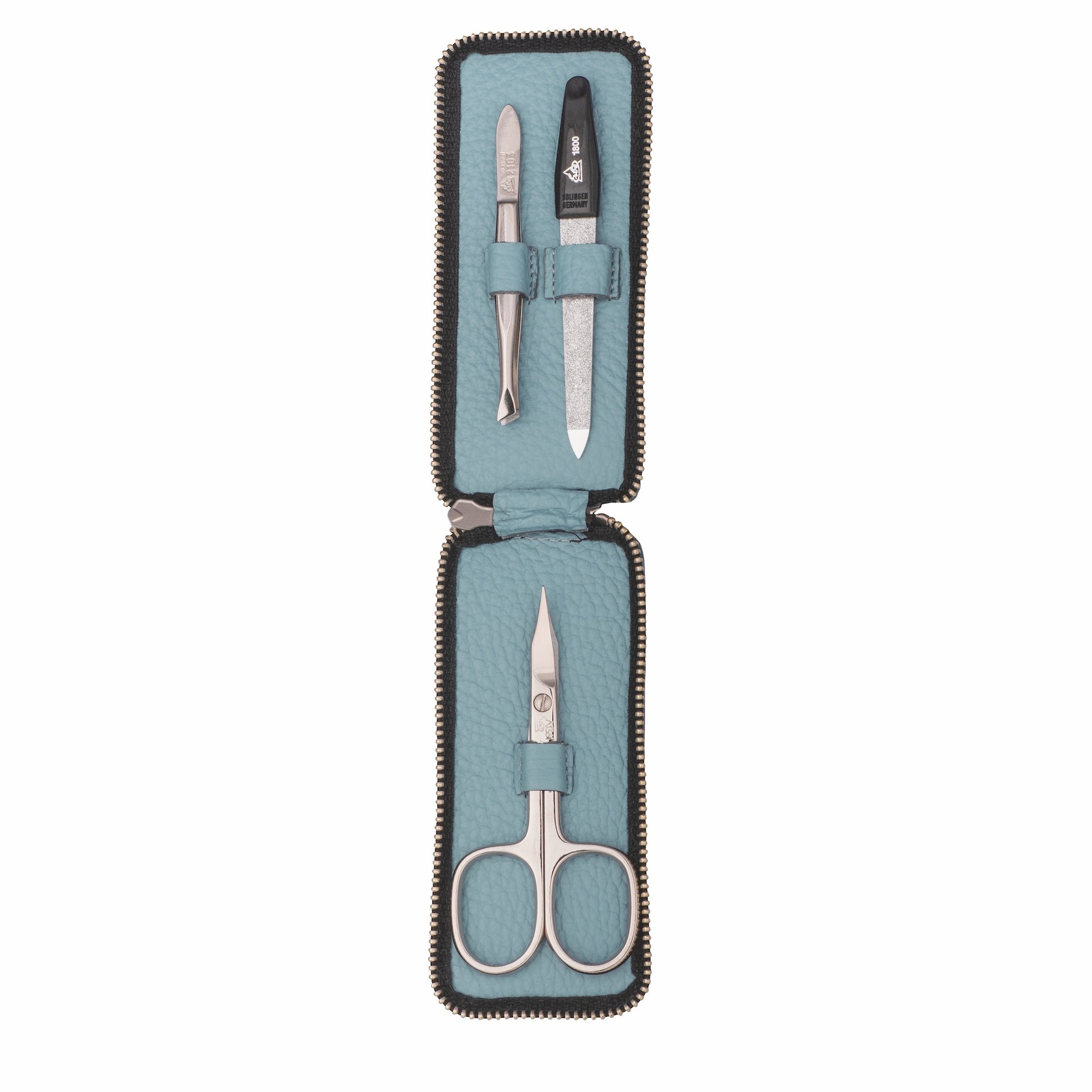ERBE-MANICURE RV-TASCHENETUI HELLBLAU SERIE "LONGO"