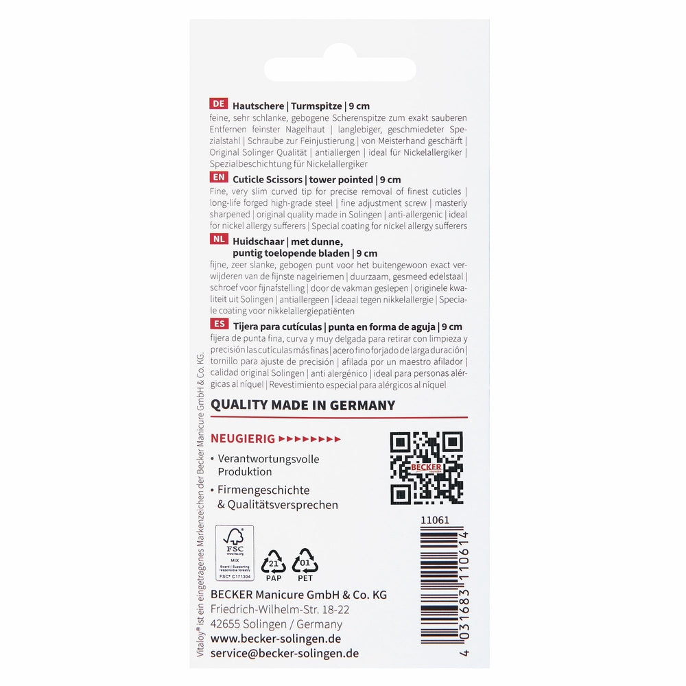 Erbe Hautschere Turmspitze Vitaloy