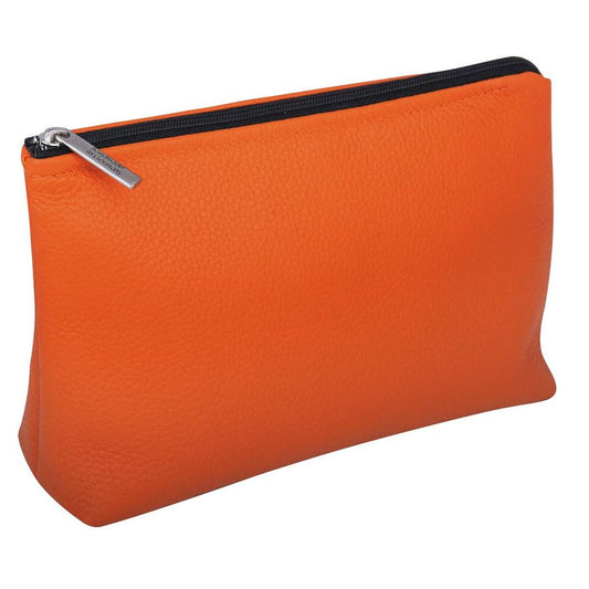 Erbe Lederkosmetiktasche Orange – echtes Leder, Orange