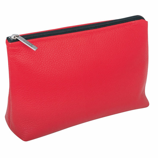 Erbe Lederkosmetiktasche Rot – echtes Leder, Rot
