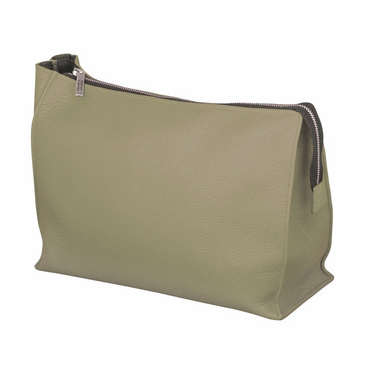 Erbe Lederkulturtasche Olive – echtes Leder, Olive
