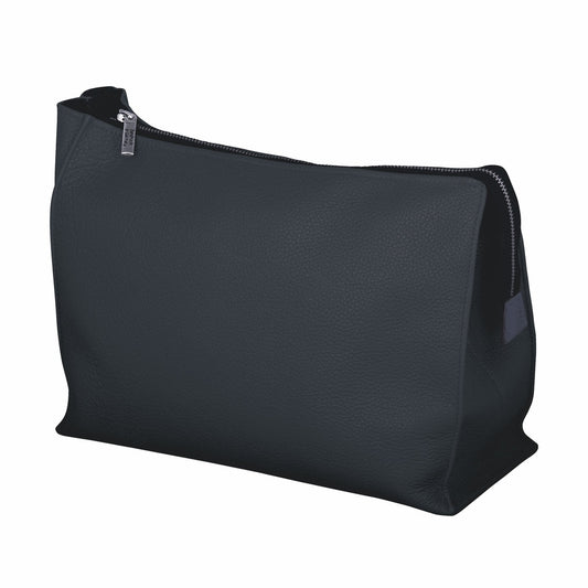 Erbe Lederkulturtasche Schwarz – echtes Leder, Schwarz