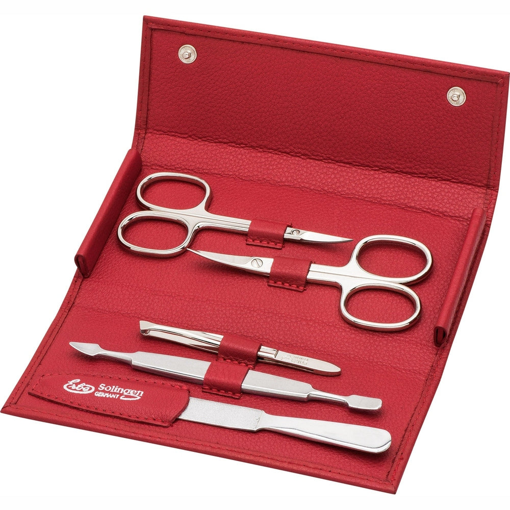 Erbe Manicure Druckknopfetui Rot 5-teilig