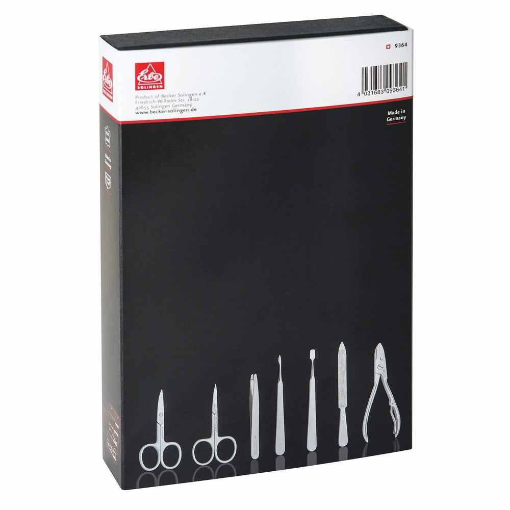 Erbe Manicure Druckknopfetui inox 7-teilig Antik Braun