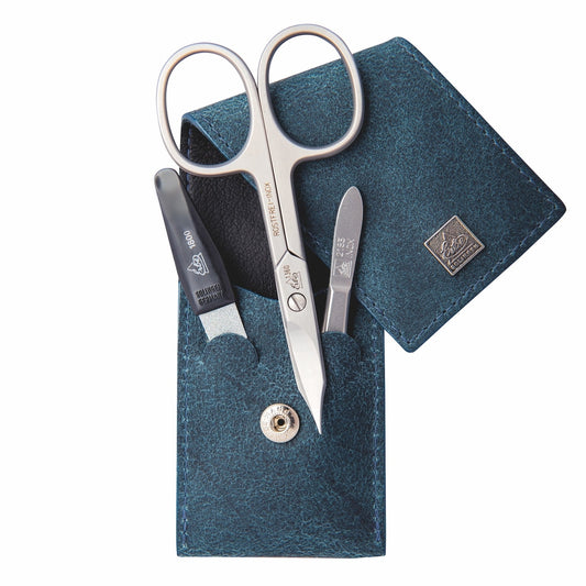 Erbe Maniküre Taschenetui inox Ocean Blue – Farbe Blau