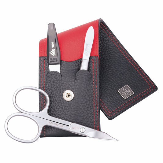 Erbe Maniküre Taschenetui inox Schwarz Rot Colorado – Farbe Schwarz, Rot, Silber
