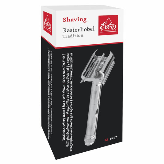 Erbe Rasierer Tradition Querstreifen – Rostfreier Edelstahl, Querstreifen-Muster, Ansicht 2