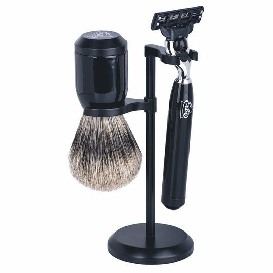 Erbe Rasiergarnitur Gillette MACH3 Schwarz Edelharz – Edelharz, Schwarz
