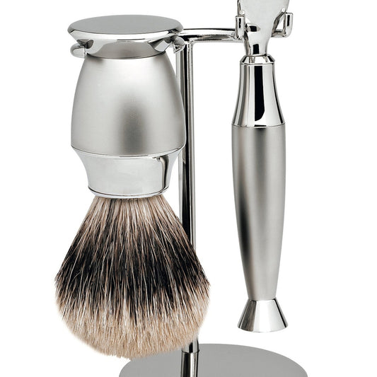 Erbe Rasiergarnitur Gillette MACH3 Silber-matt – ergonomische Griffform