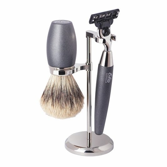Erbe Rasiergarnitur Gillette MACH3 Stone Edelharz – Edelharz, Stone-Optik