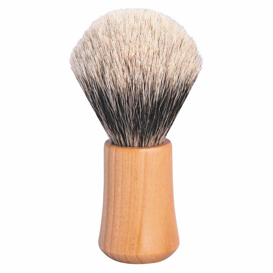 Erbe Rasierpinsel Silberspitz Buchenholz – ergonomische Griffform