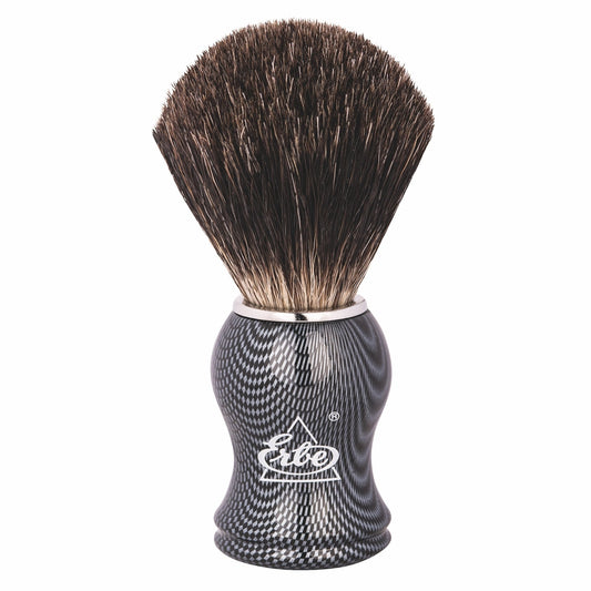 Erbe Rasierpinsel Titanlook Dachshaar – Echtes Dachshaar, Griff in Titanlook
