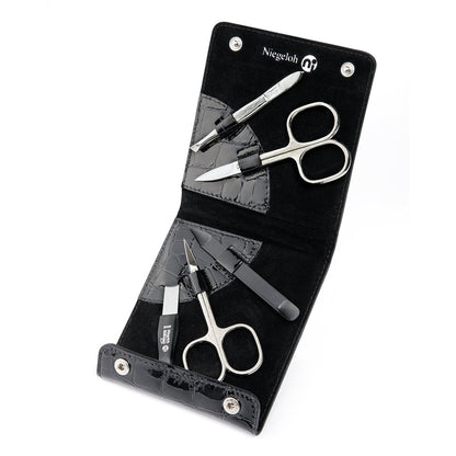 Etui Modell Kroko M Schwarz - Made in Solingen