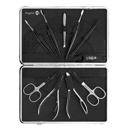 Etui Modell Kroko XL Schwarz - Made in Solingen