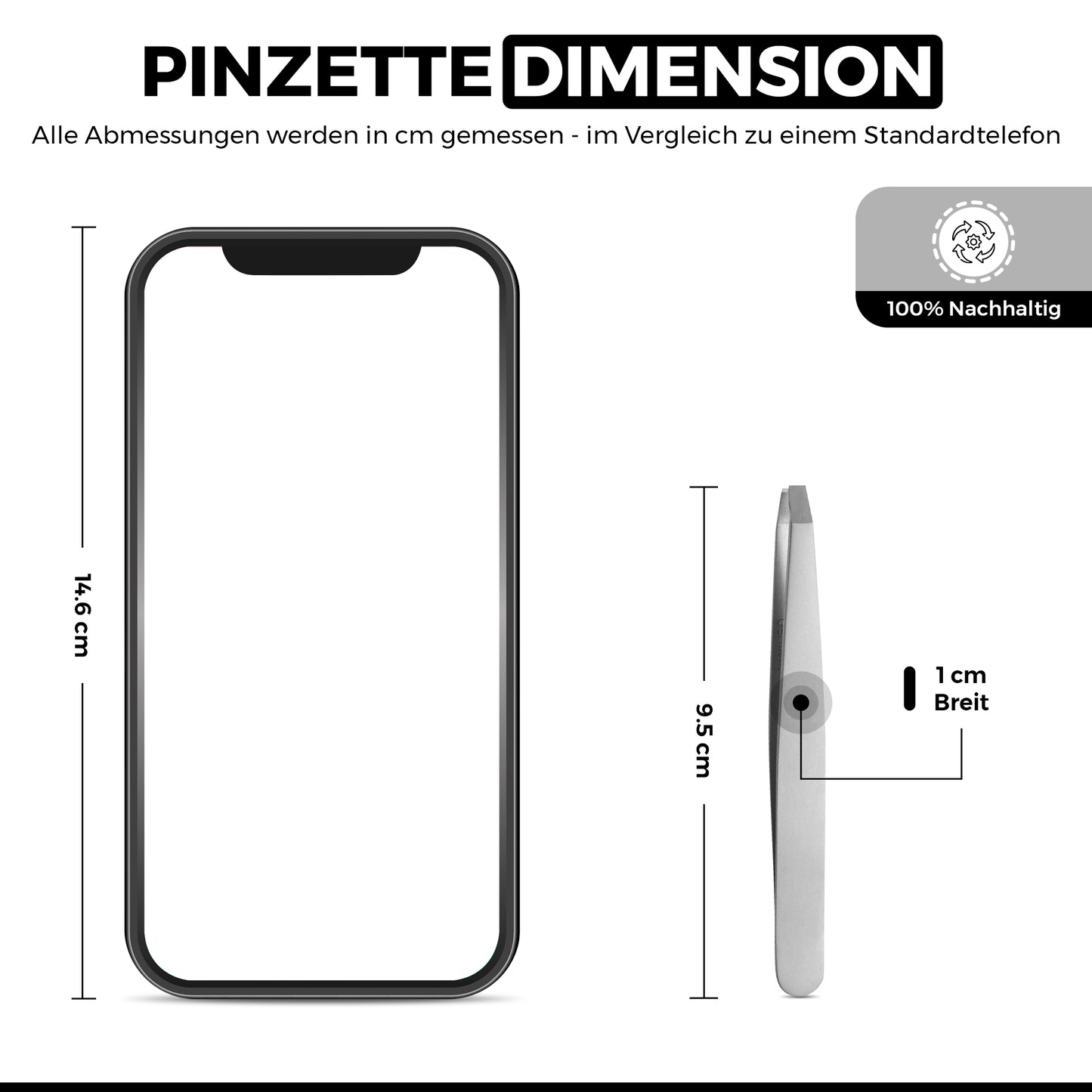 Haar-Pinzette - abgewinkelt gerade Spitze
