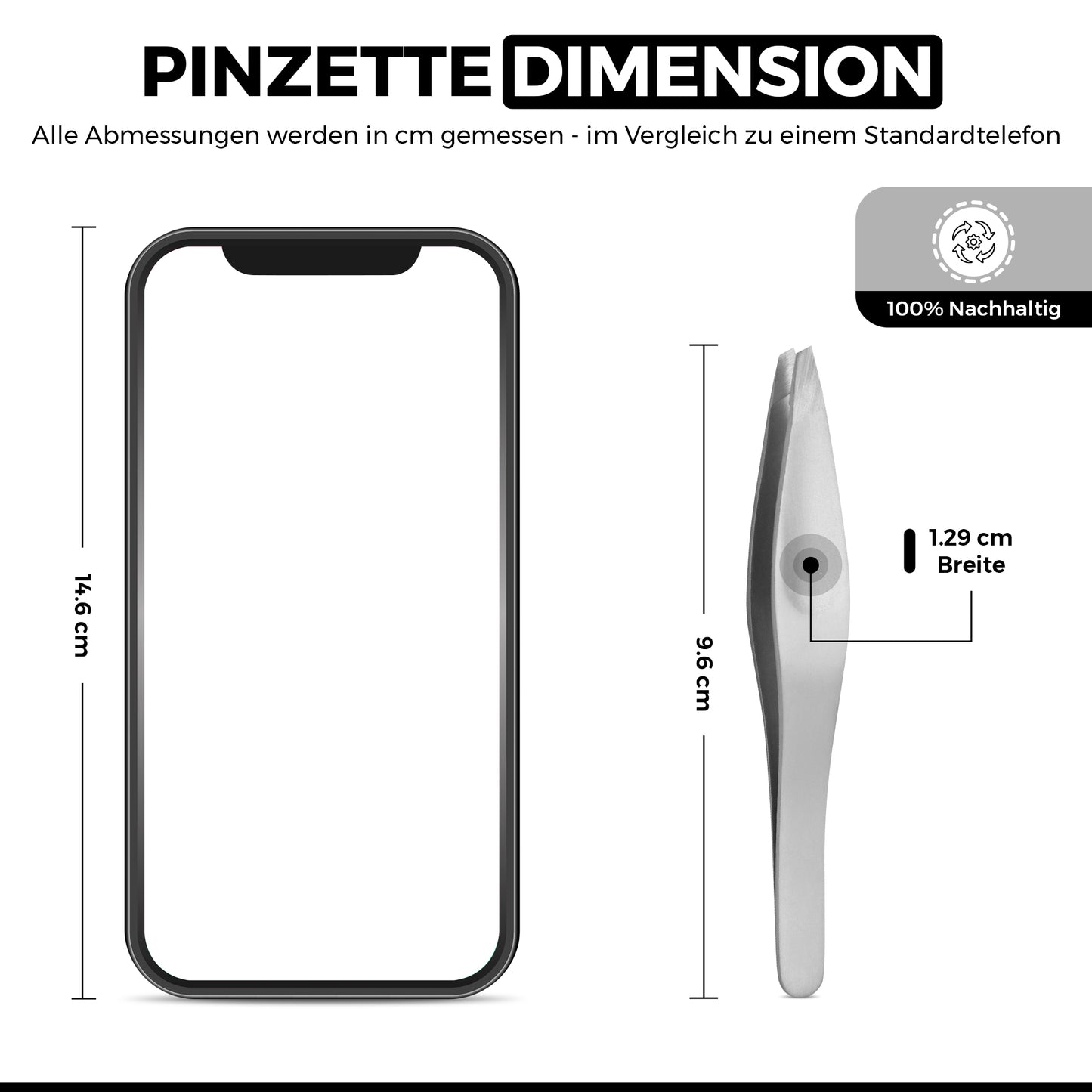 Haarzupf-Pinzette - Spitze schräg
