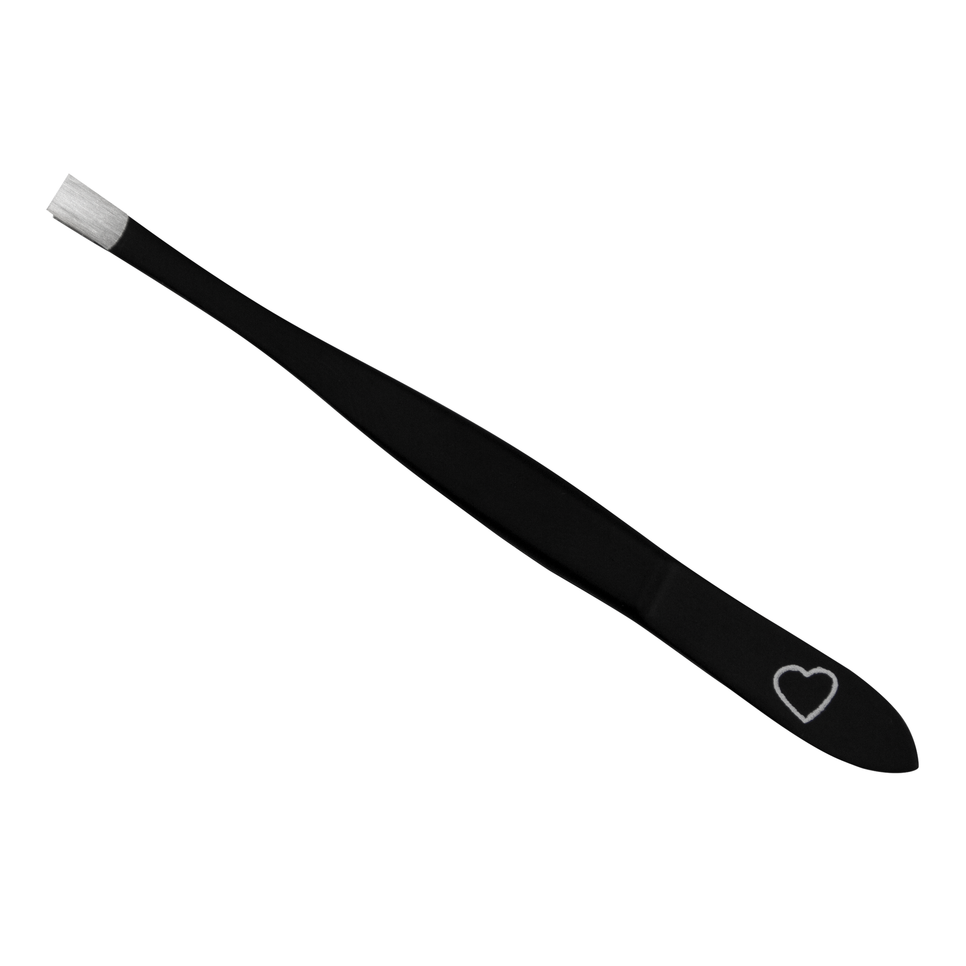 Pinzette schwarz - gerade Spitze