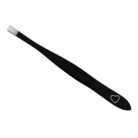 Pinzette schwarz - gerade Spitze