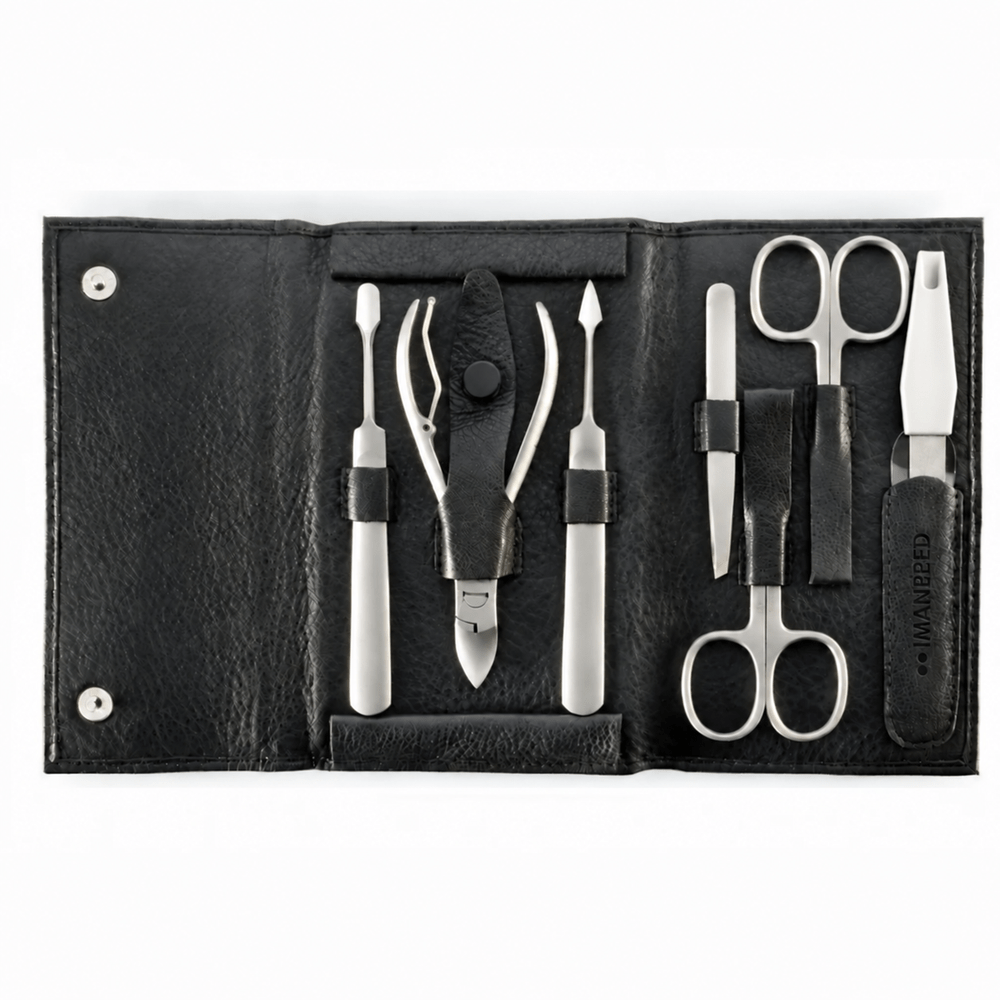 MANePED Nagelpflegeset 7-teilig Rindsleder-Etui