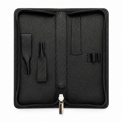 Maniküre Etui 4-tlg. Rindleder schwarz
