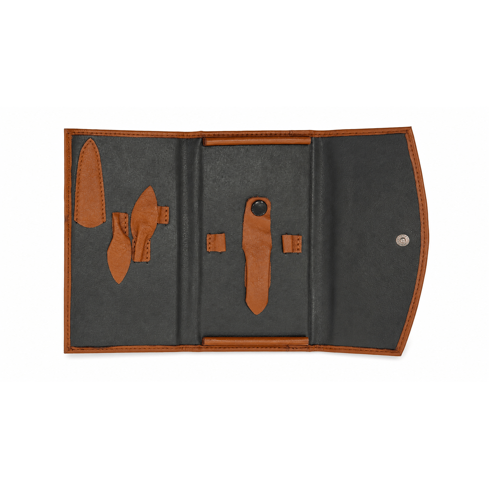Maniküre Etui 5-tlg. Rindleder braun