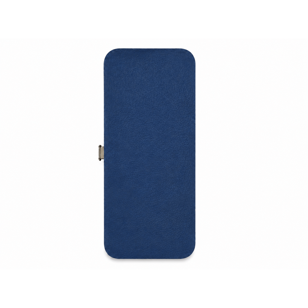 Maniküre Etui 5-tlg. aus blauen Naturleder