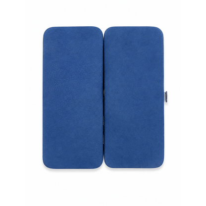 Maniküre Etui 5-tlg. aus blauen Naturleder