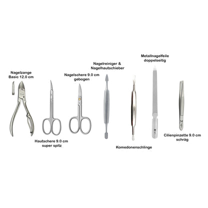 Maniküre Etui 7 teilig mit Metallgehäuse