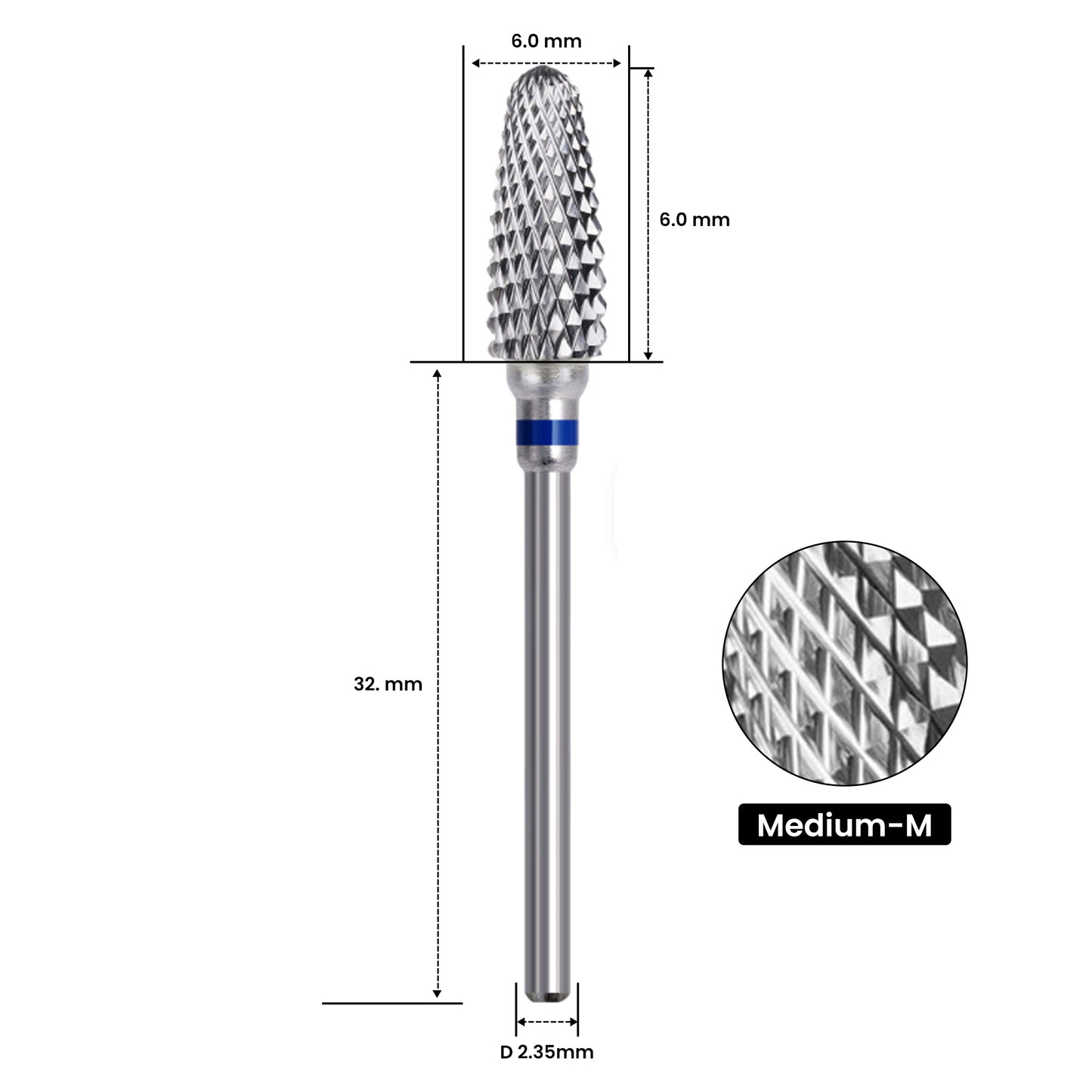 Nagelfräser Bit Hartmetall M