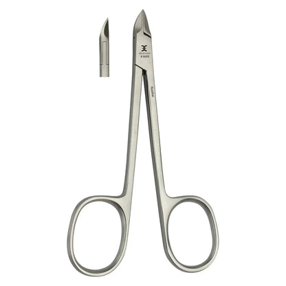 Nagelhautzange 10 cm, Schneide gerade mit Scherengriff