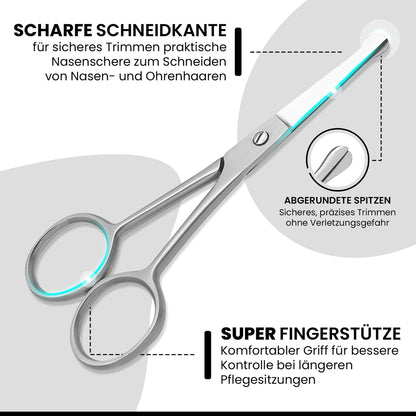 Nasen- und Ohrhaarschere gerade