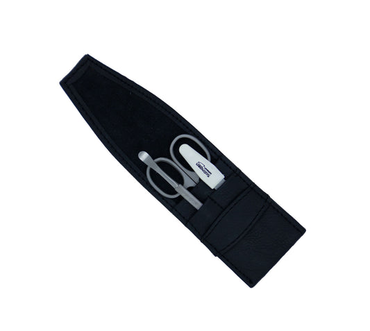 3-teiliges Maniküre-Etui mit Schere, Feile und Nagelhautschieber