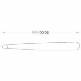 Pinzette, schräge Spitze, 9.5 cm