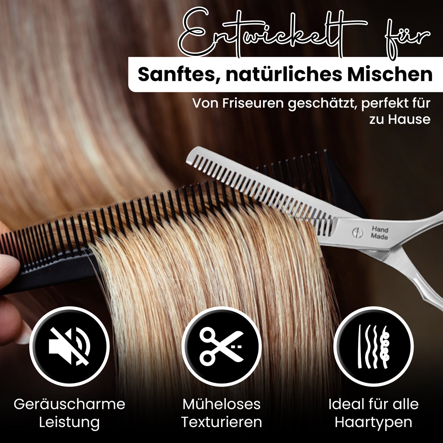 Profi Effilierschere – Premium Ausdünnschere - rostfrei