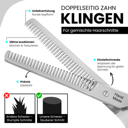 Profi Effilierschere – Premium Ausdünnschere - rostfrei