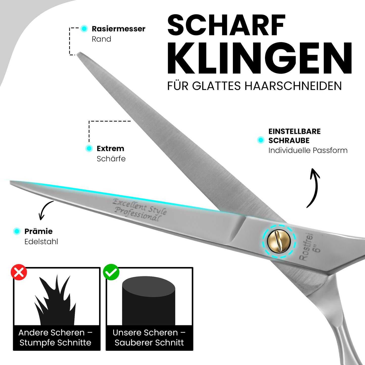 Profi Haarschere 6 Zoll