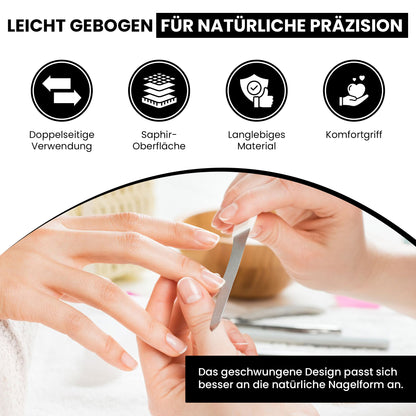 Solinger Saphir-Hohlnagelfeile - leicht innen gebogen