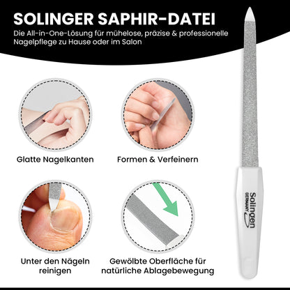 Solinger Saphir-Hohlnagelfeile - leicht innen gebogen